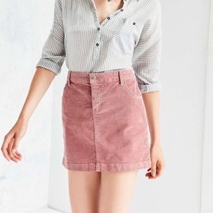 SOLD BDG Sybale Pink Corduroy Mini Skirt